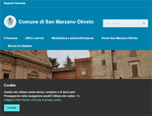 Tablet Screenshot of comune.sanmarzanooliveto.at.it